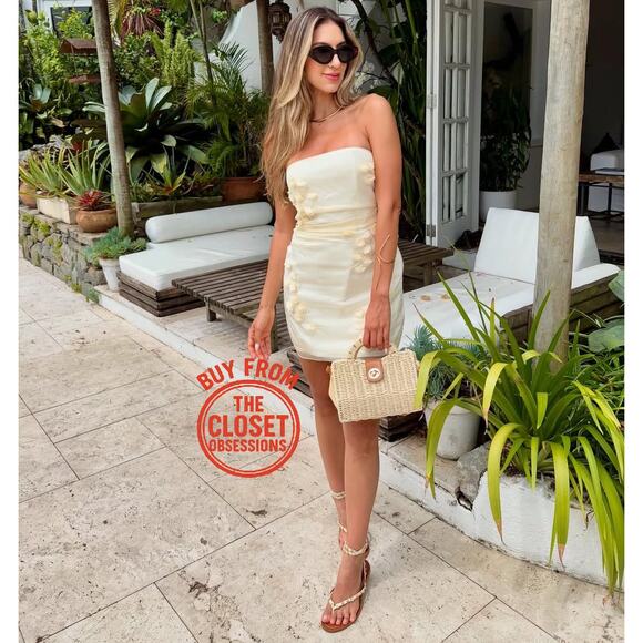 ZARA Strapless Textured Dress NWT - Picture 14 of 16